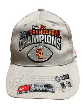 NWOT 2003 Orange Bowl Champions Nike Locker Room USC Trojans Adjustable Hat